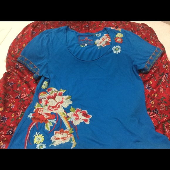 JOHNNY WAS blouse size L perfect condition - Picture 6 of 8